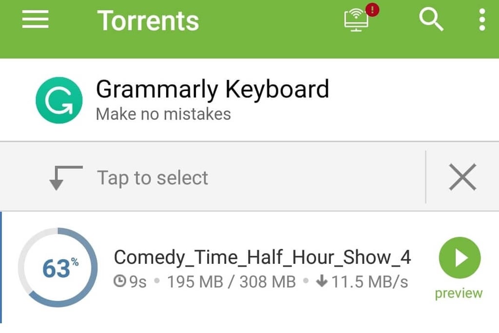 uTorrent application mobile