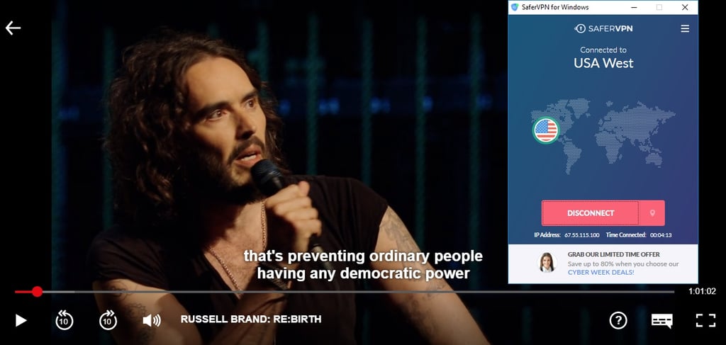 SaferVPN test netflix