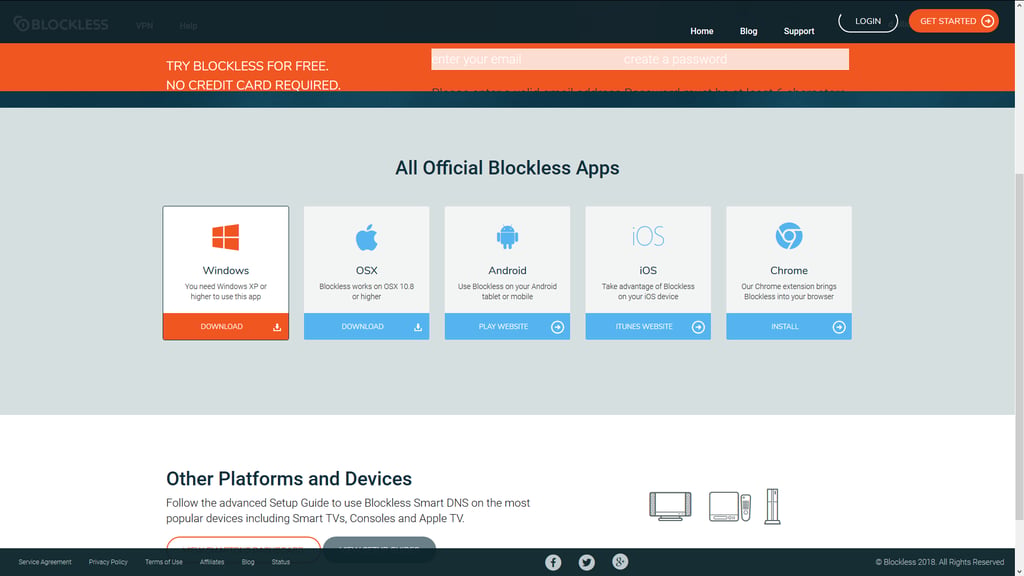 Blockless VPN apps