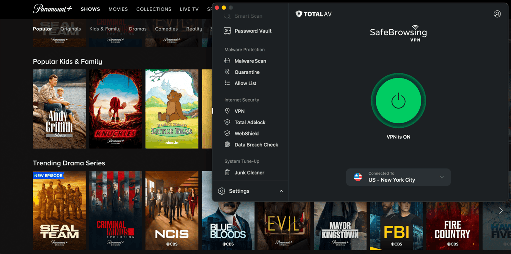 TotalVPN Paramount Plus