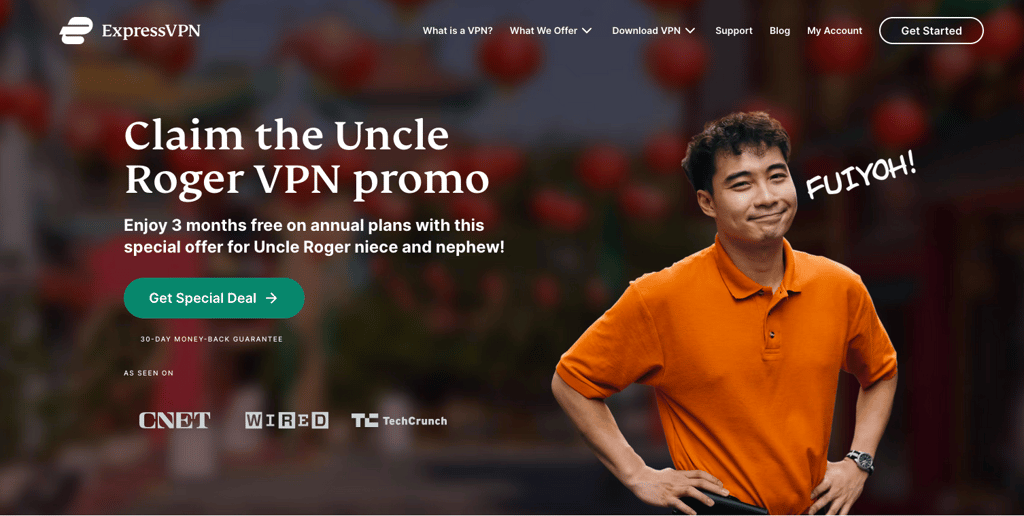 Uncle Roger VPN promo
