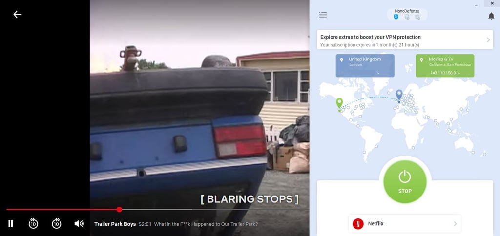  Screenshot How VPN Unlimited unblocks Netflix in US region
