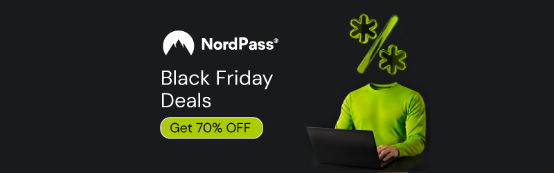 NordPass Black Friday 70% deal