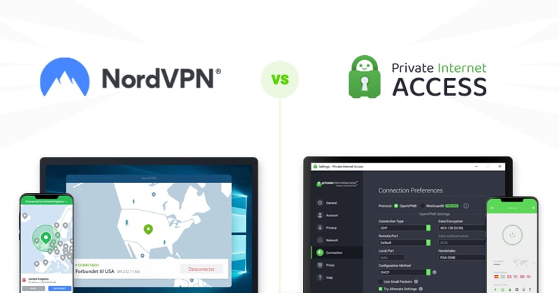 NordVPN vs Private Internet Access comparatif