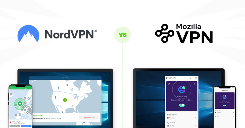 NordVPN vs Mozilla VPN