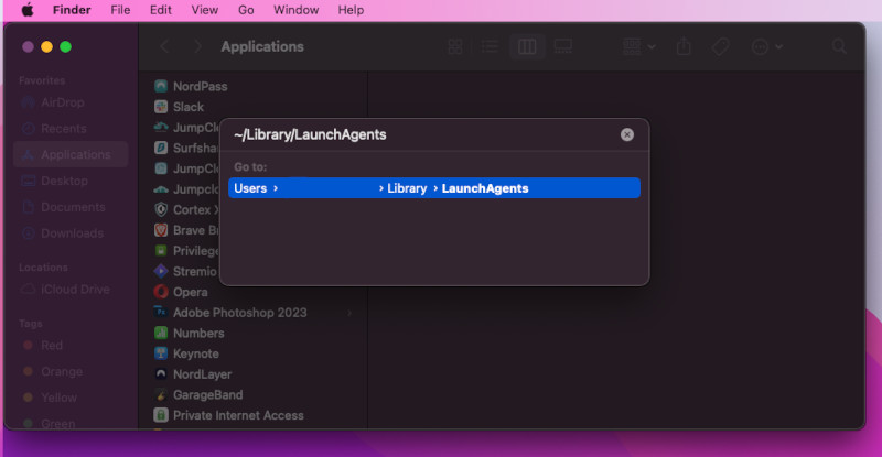 LaunchAgens folder