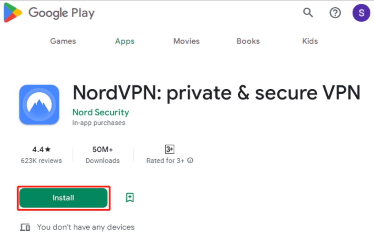 nordvpn google play download