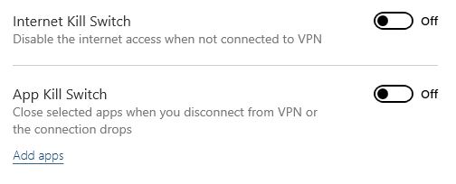 NordVPN deux kill switches