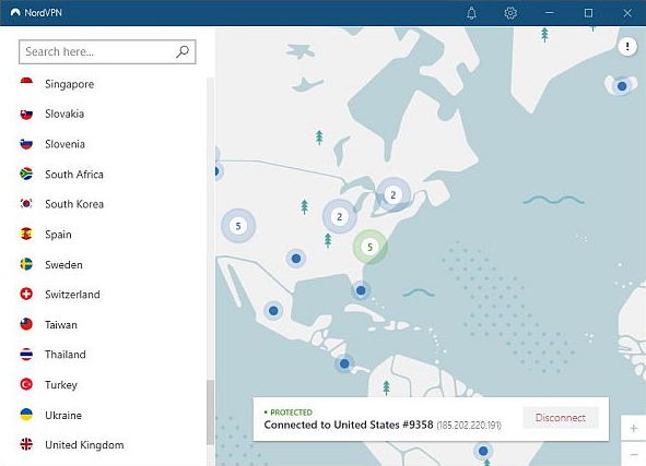 Serveurs US de NordVPN
