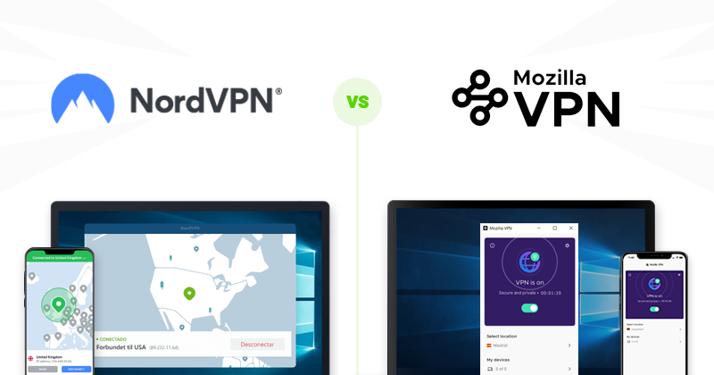 NordVPN vs Mozilla VPN