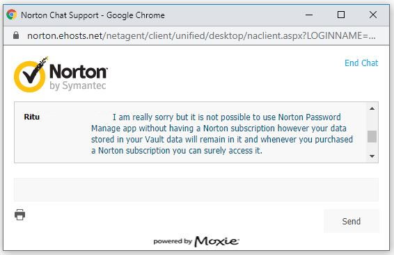 Norton Password Manager – Assistance chat Live