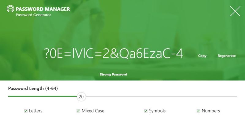 Norton Password Manager génère un mot de passe long et difficile