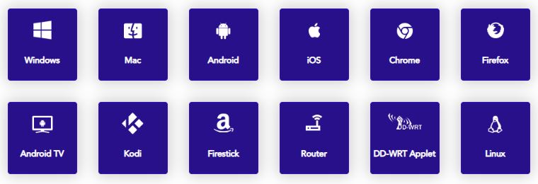 PureVPN appareils supportés
