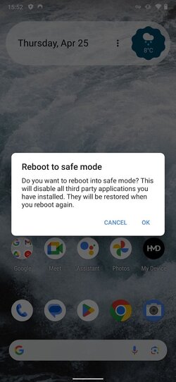 reboot into safe mode android phone