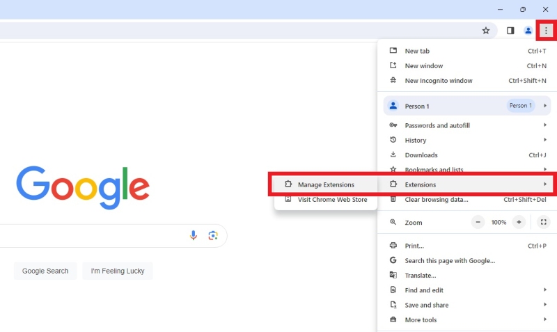 Google Chrome extensions