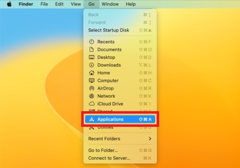Mac Applications button