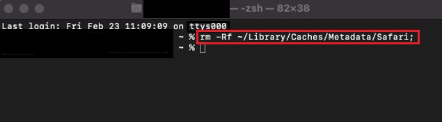 Reset Safari via Mac terminal