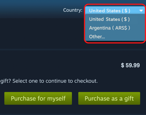 Steam region currency