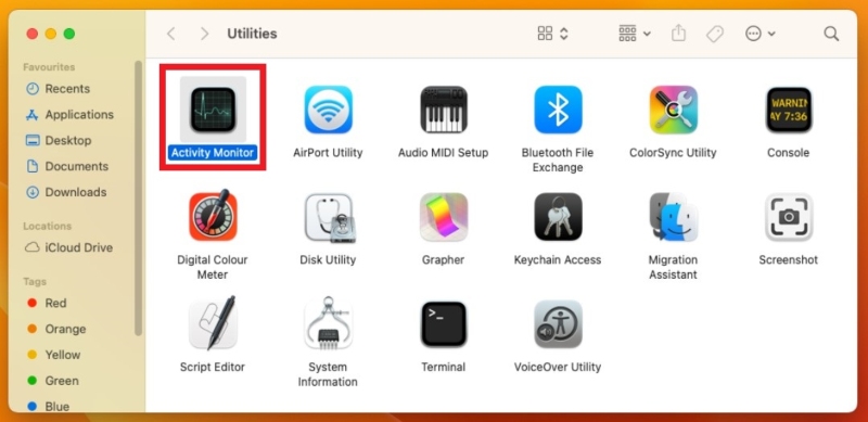 Mac Activity Monitor application