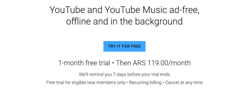 Trying Youtube Premium