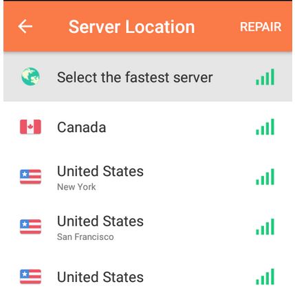Turbo VPN interprets US flag