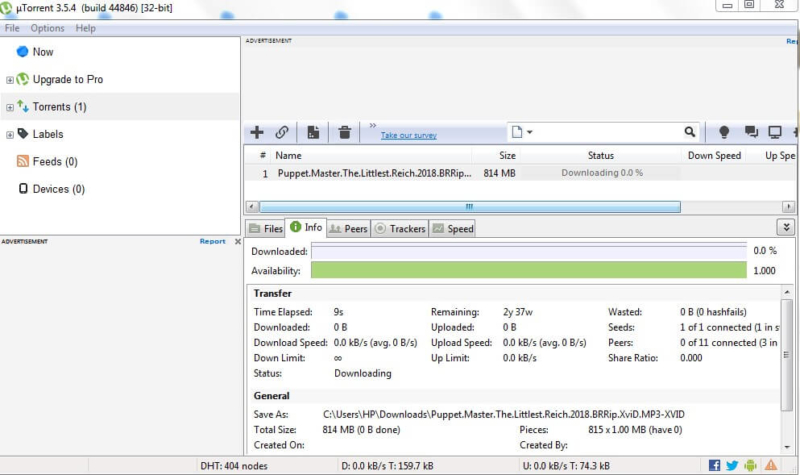 uTorrent téléchargement