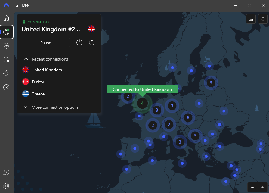Connect to UK NordVPN server