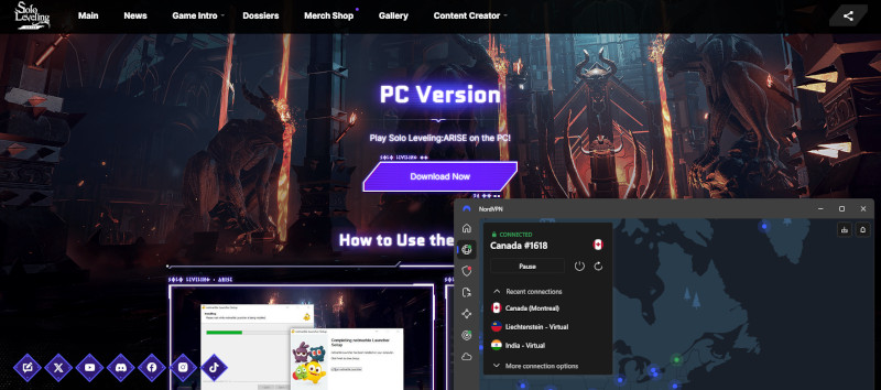 Best Solo Leveling Arise VPN unblocking the PC game