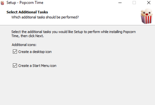 Popcorn Time installation options
