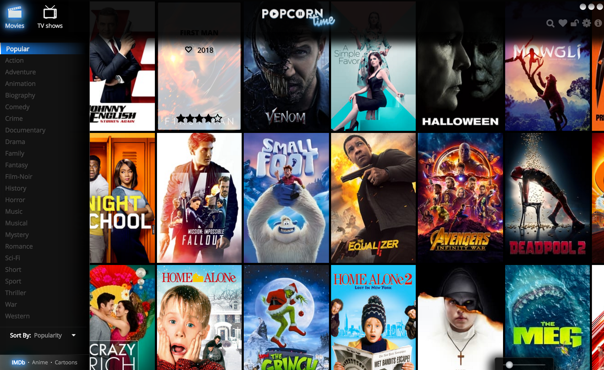 Streaming popcorn time on windows
